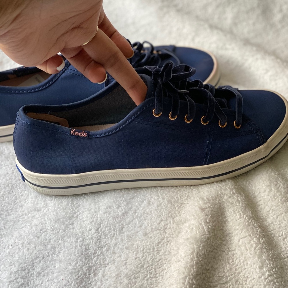 Women's Keds fancy Navy Blue Silk Sneaker
